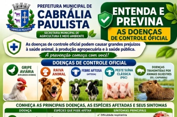 Entenda e Previna as doenças do controle oficial!